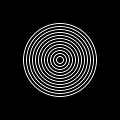 Black and white abstract background with circles
