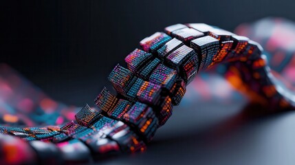 Abstract digital wave showcasing data-driven AI systems,