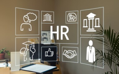 Human Resources Department Digital Interface Icons