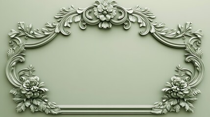 Elegant Floral Frame Design Ornate Wall Decor