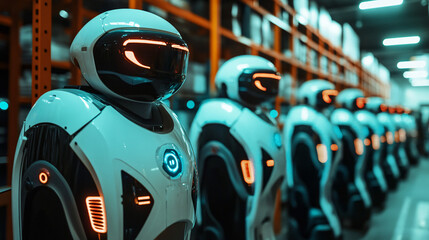 AI-powered warehouse robots for sorting and categorizing products in distribution centers.