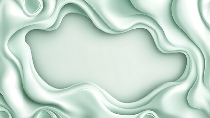 Fototapeta premium Abstract Green Swirling Fluid Design Background
