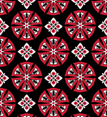 
Ajrakh design patterns are traditional block-printed textile motifs originating from Gujarat and Rajasthan, India. These intricate patterns feature symmetrical and geometric designs, often inspired.
