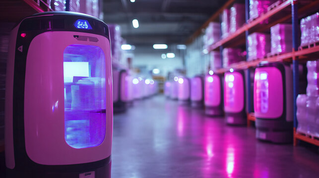 AI-powered warehouse robots for sorting and categorizing products in distribution centers.