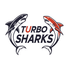 Turbo Sharks logo vector design perfect for business branding. A sleek, dynamic, and professional graphic ideal for corporate identity and modern marketing visuals.