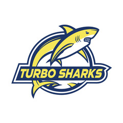 Turbo Sharks logo vector design perfect for business branding. A sleek, dynamic, and professional graphic ideal for corporate identity and modern marketing visuals.