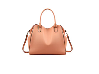 Peach hand  bag isolated on transparent background 