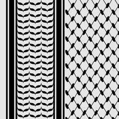 Keffiyeh is symbol of Palestinian nationalism.The Palestinian keffiyeh is a chequered black and white scarf that is usually worn around the neck or head.
