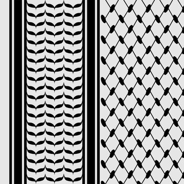 Keffiyeh is symbol of Palestinian nationalism.The Palestinian keffiyeh is a chequered black and white scarf that is usually worn around the neck or head.