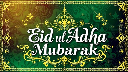 Eid ul Adha Mubarak typography