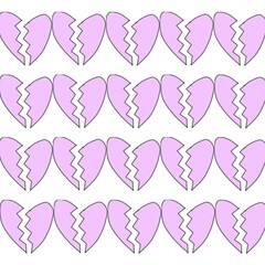 Abstract textured background vector illustration of pink split love image with white background color 