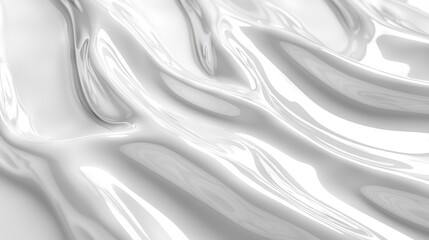 Obraz premium Abstract White Liquid Smooth Surface Swirls