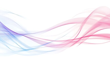 Abstract Pink and Blue Wave Design Illustration