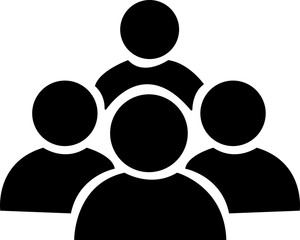 People Group icon.User group icon in black design. Friends avatar simple solid icon. Symbol, logo illustration. Pixel perfect vector graphics.Team of worker. User profile symbol.