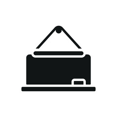 Blackboard icon featuring a sleek and minimalistic design, ideal for adding sophistication to writing, brainstorming, or communication-themed projects