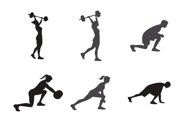 Set of picture fit cartoon character design