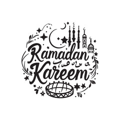 Ramadan Mubarak poster. Vector Ramadan kareem islamic greetings background Ramadan Mubarak ramadan letter design
 