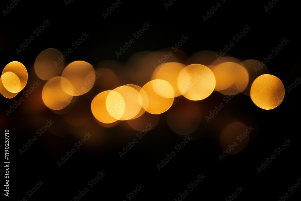 Wall mural a blurred bokeh light effect with soft glowing circles in various sizes, shimmering in golden hues a