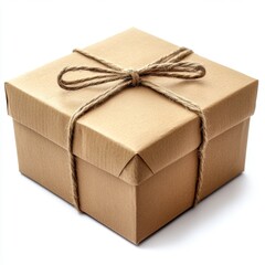 Rustic Brown Kraft Gift Box with Twine