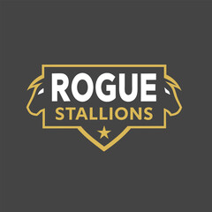 Creative Rogue Stallions logo vector design for professional business branding. Elegant, sleek, and modern graphics perfect for marketing, corporate identity, and branding solutions.