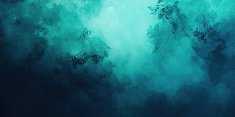 Obraz premium An abstract watercolor painting with shades of green