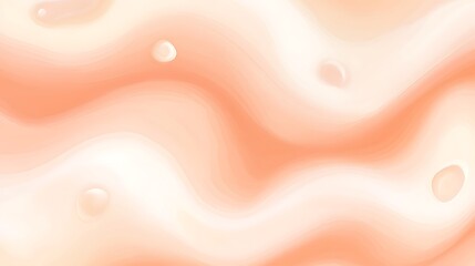 Abstract Peach Wave Background With White Bubbles