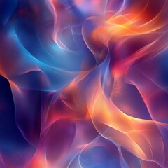Obraz premium Colorful Abstract Swirling Patterns in Blue and Orange