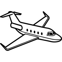 airplane on the white background vector illustration art