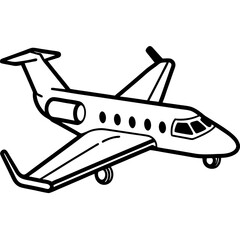 airplane on the white background vector illustration art