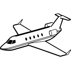 airplane on the white background vector illustration art