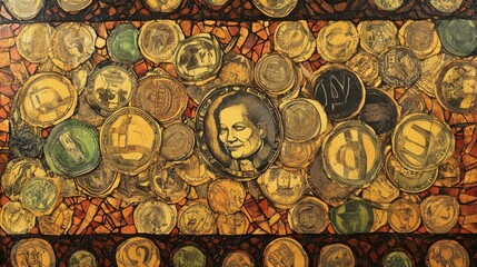 Fototapeta premium image of African money mat 