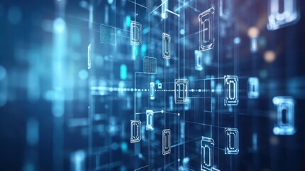 Fototapeta premium Abstract Digital Network: A Visual Representation of Data Flow and Connectivity in the Modern Technological Landscape