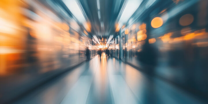 Motion Blur of a Busy Corridor for Dynamic and Urban Concepts