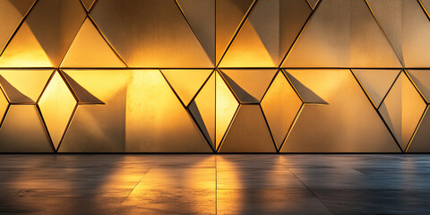 Polished Semigloss Wall Background with Triangular Tiles for Modern Interior Design