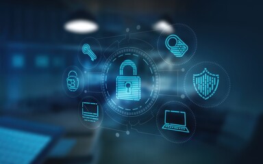 Digital Security System Network Protection Icons