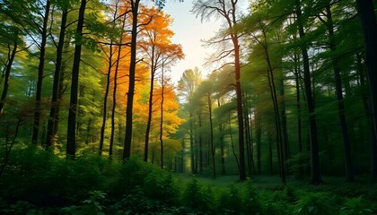 Obraz premium Serene Autumn Forest Path