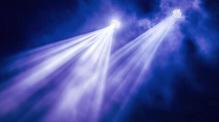 Stage Lights: Dramatic Blue Illumination