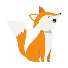fox cartoon vector illustration