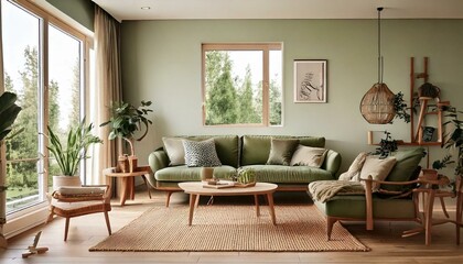 modern living room with fireplace