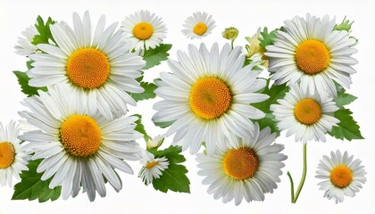 Obraz premium daisies on white background