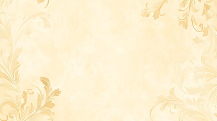 Elegant Golden Floral Design on Beige Background