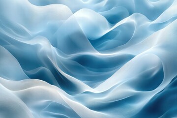 Obraz premium A gentle wave pattern in light blues and whites, mimicking the motion of water