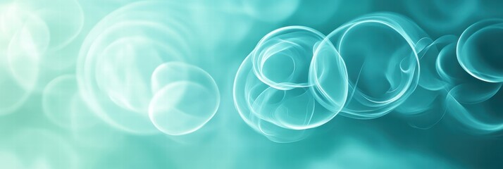 A light aqua background with soft, circular gradients and a peaceful atmosphere