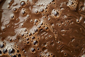 Photo of Dark brown hot chocolate drink. Food photo for backdrops or recipes