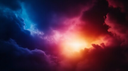 Fototapeta premium Dramatic Celestial Canvas: A Symphony of Colors in the Twilight Sky