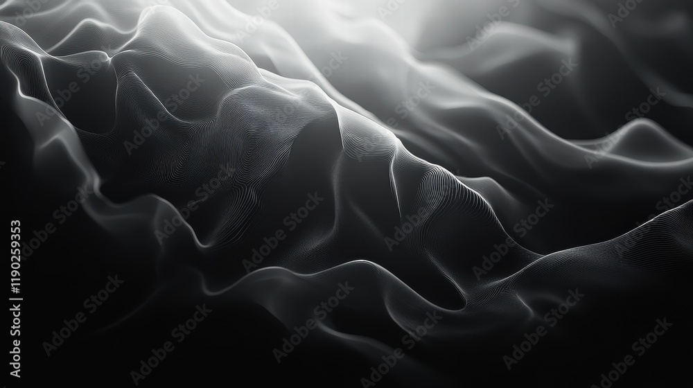 Wall mural a monochromatic abstract texture with smooth gradients and soft light