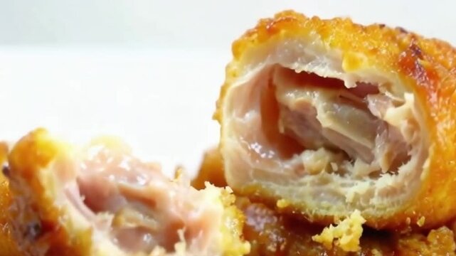 Crispy chicken drumstick cracks