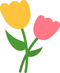 튤립 꽃 일러스트