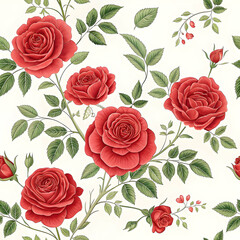 Timeless elegance of red rose floral on a clean white background for every occasion