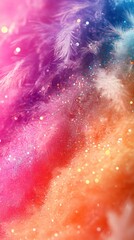 Fototapeta premium A rainbow gradient with soft transitions between bright hues of pink, orange, and purple
